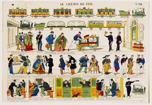Viaje en tren, c.1850 de French School